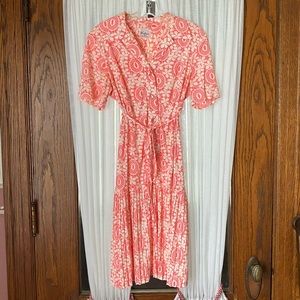Vintage salmon pink summer dress